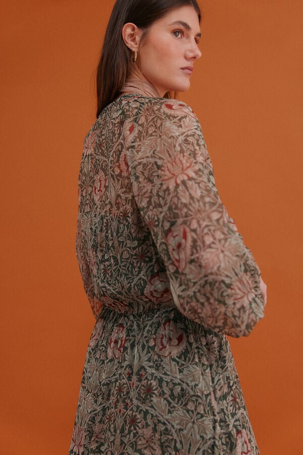 Hoss Intropia Aina. Vestido estampado Estampado Verde