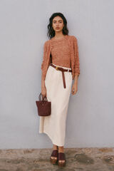 Hoss Intropia Ramona. Saia denim Branco