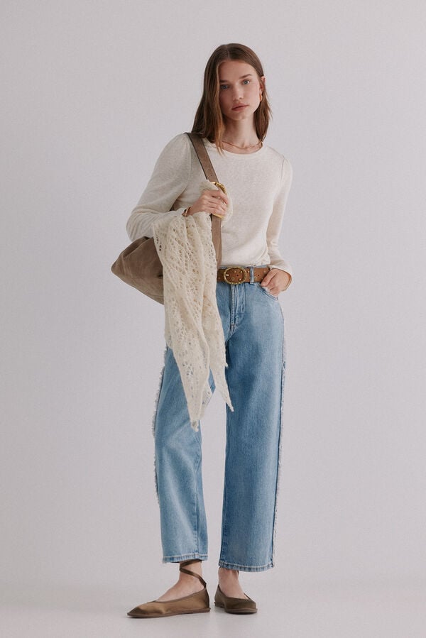 Hoss Intropia Berta. Jeans desfiado Azul