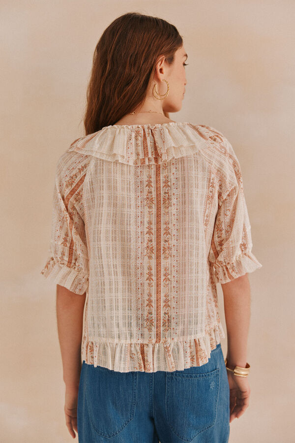 Hoss Intropia Astrid. Blusa estampada. Rosa