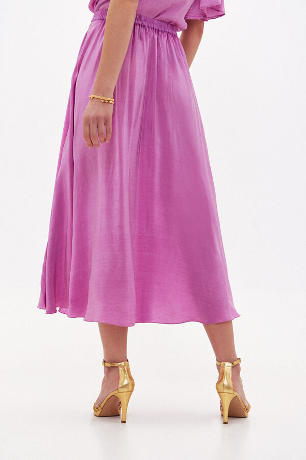 Hoss Intropia Roc&iacute;o. Saia midi com efeito lavado Subiu