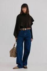 Hoss Intropia Nerea. Capa com lurex Castanho
