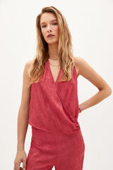 Hoss Intropia Claire Top cruzado en jacquard Rosa