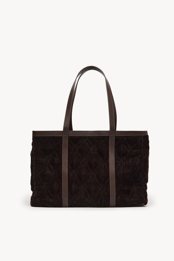 Hoss Intropia Neila. Bolso shopper de terciopelo Marron