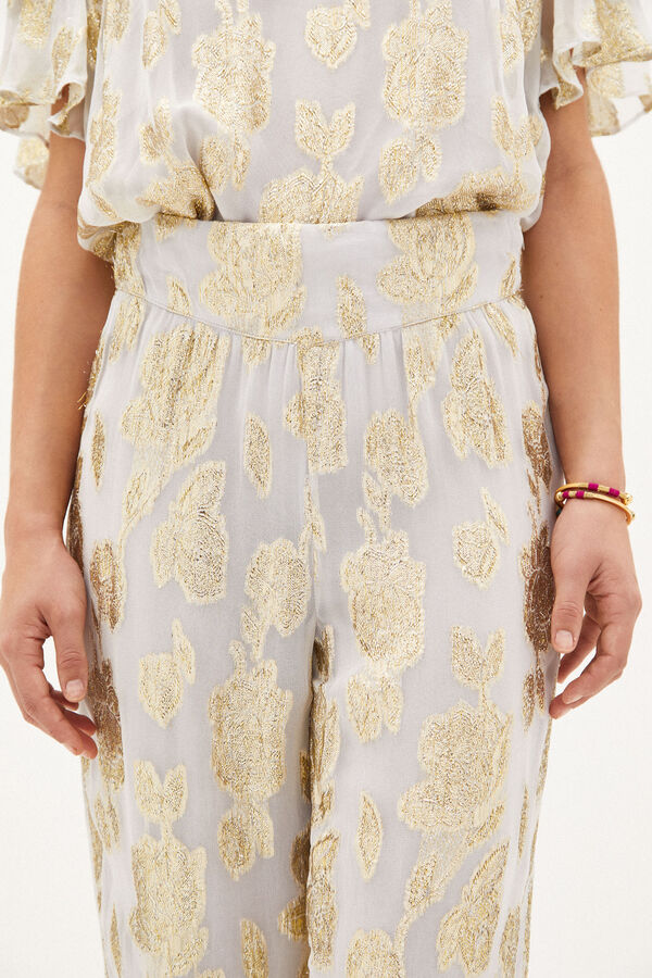 Hoss Intropia Romina. Vestido midi estampado Dourado