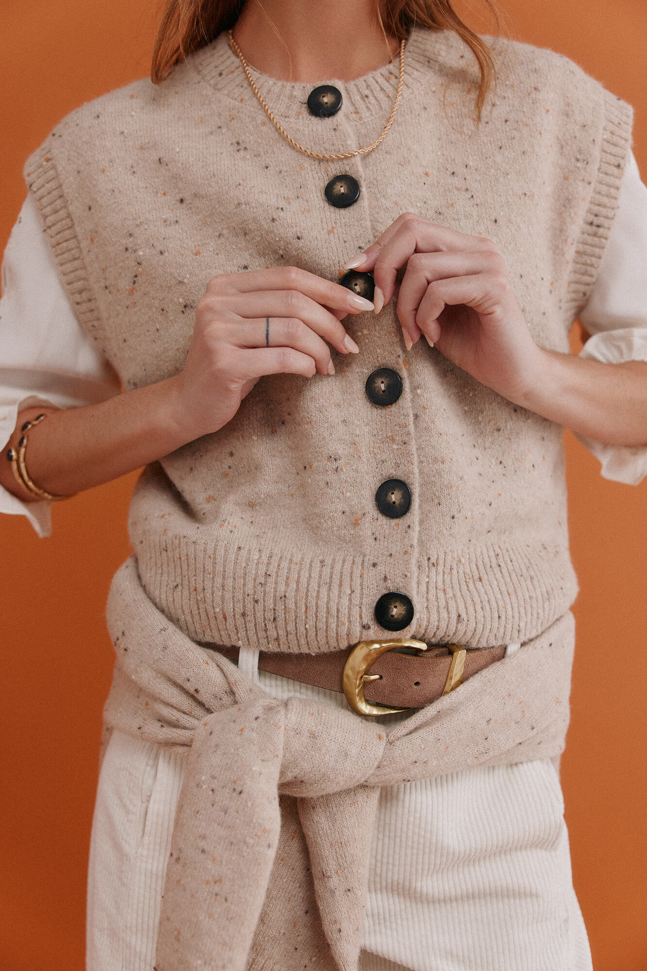 Hoss Intropia Ita. Chaleco jaspeado