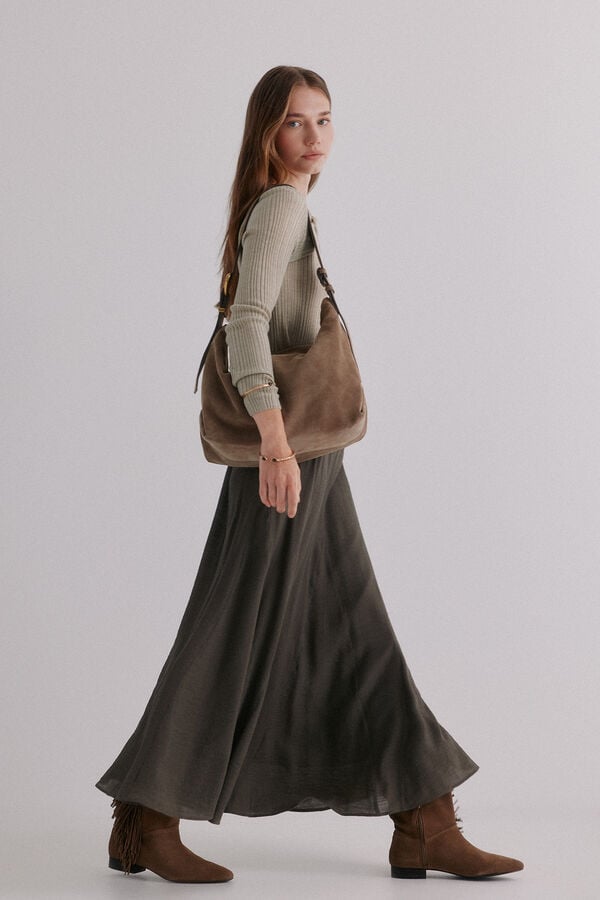 Hoss Intropia Rosario. Falda midi Kaki