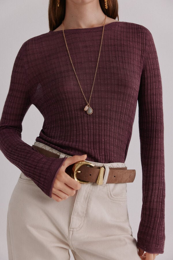 Hoss Intropia Nadine. Top estampado a rayas Lila