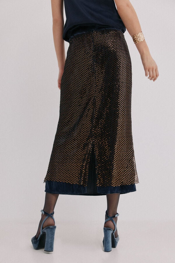 Hoss Intropia Riley. Falda lentejuelas Multicolor