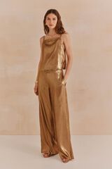 Hoss Intropia Camelia. Top lingerie dourado Dourado