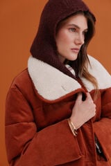 Hoss Intropia Maider. Bufanda con capucha Granate