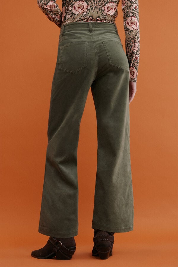 Hoss Intropia Paulette. Pantal&oacute;n wide leg Kaki