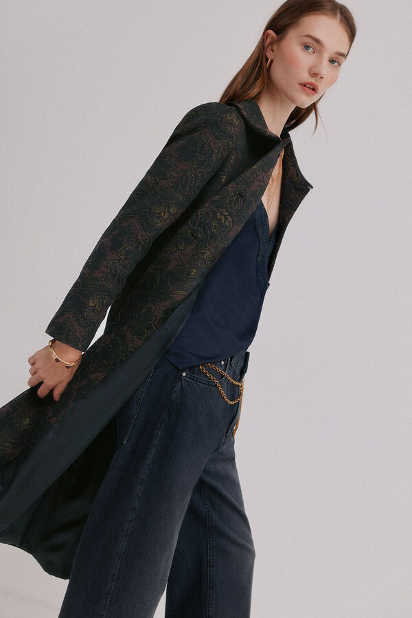 Hoss Intropia Fiorella. Sobrecasaca jacquard Cinzento