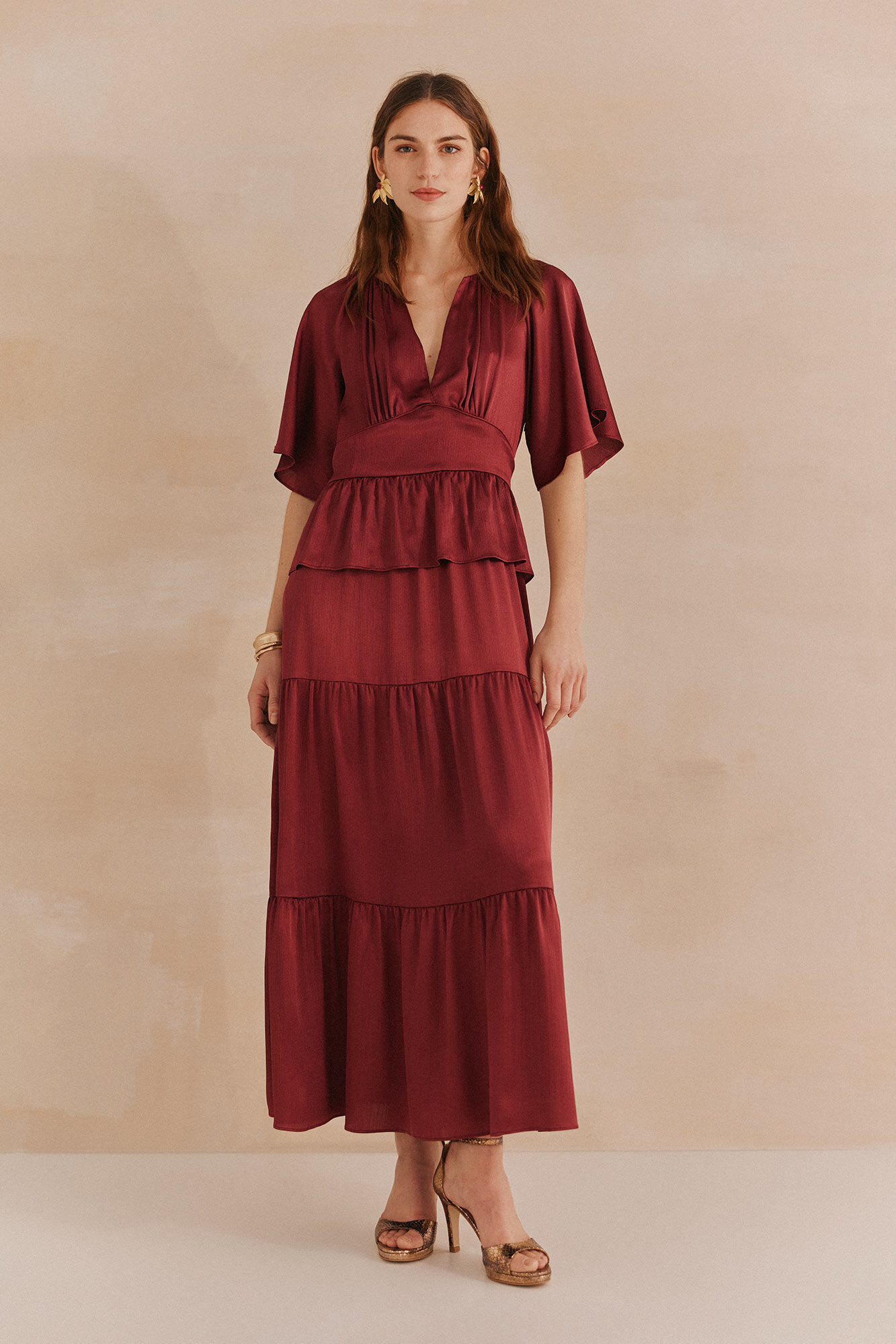 Hoss Intropia Ariadna. Vestido fluido paneles