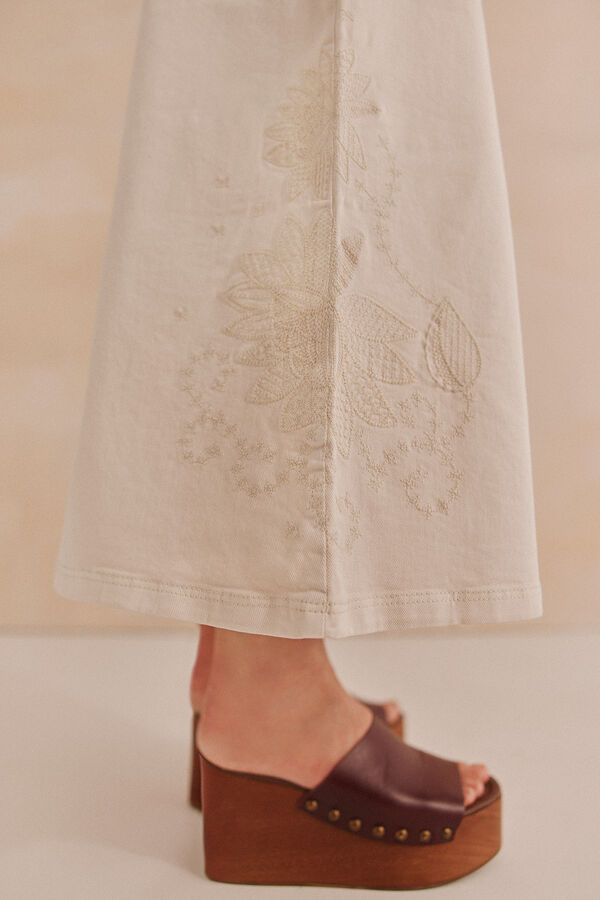 Hoss Intropia Ramona. Saia denim Branco