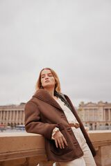 Hoss Intropia Dana. Sobretudo largo dupla face Castanho