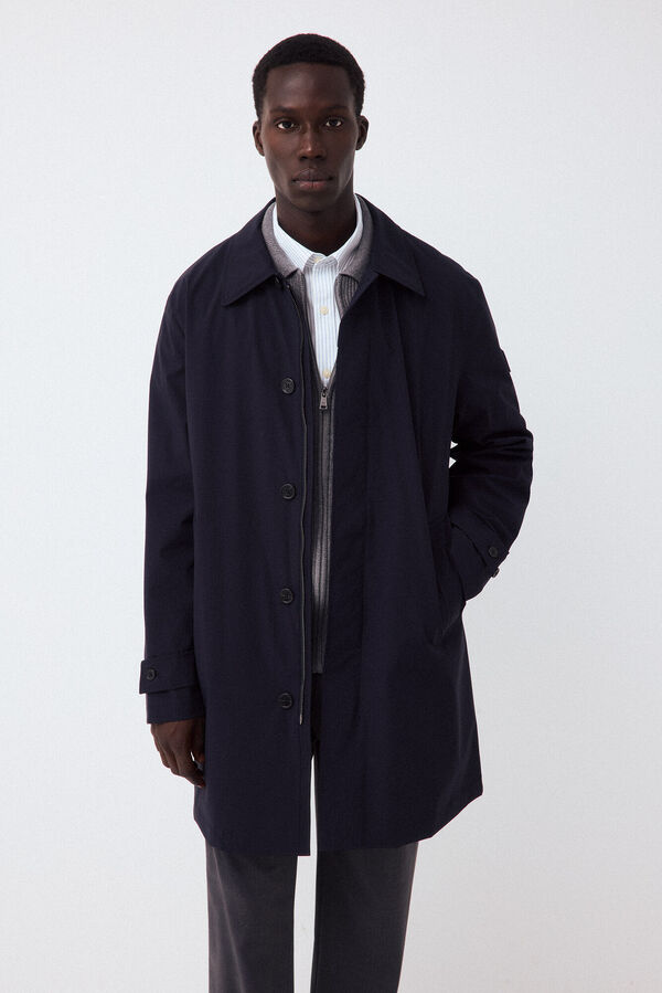 Pedro del Hierro Gabardina t&eacute;cnica Azul