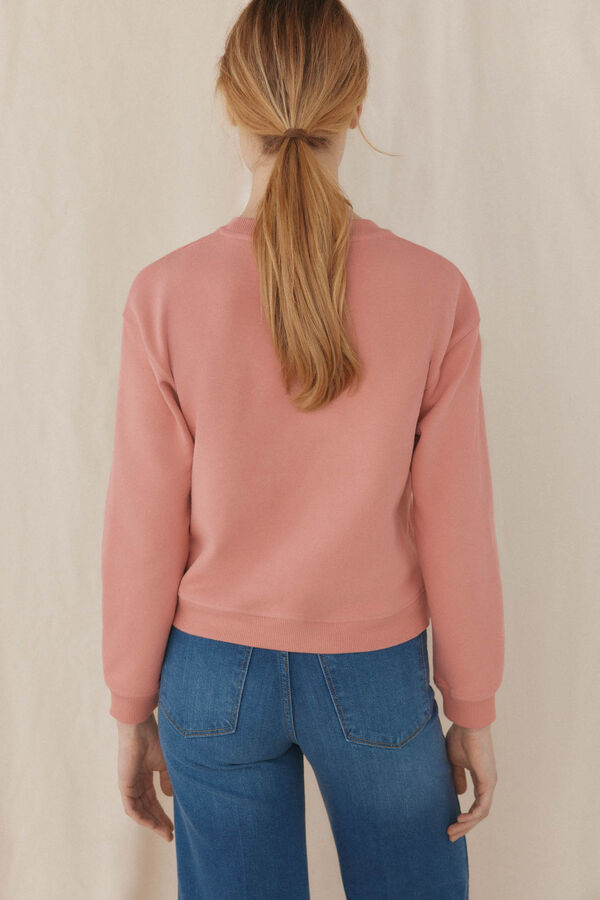 Pedro del Hierro Sudadera logo algod&oacute;n espa&ntilde;ol Rosa