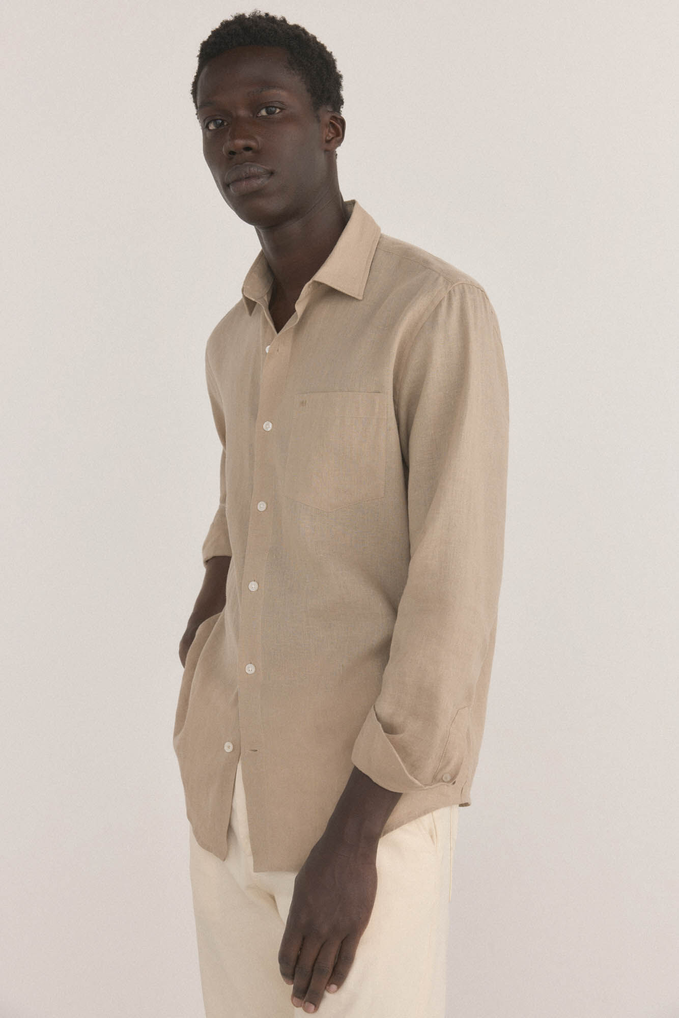 Pedro del Hierro Camisa lino lisa