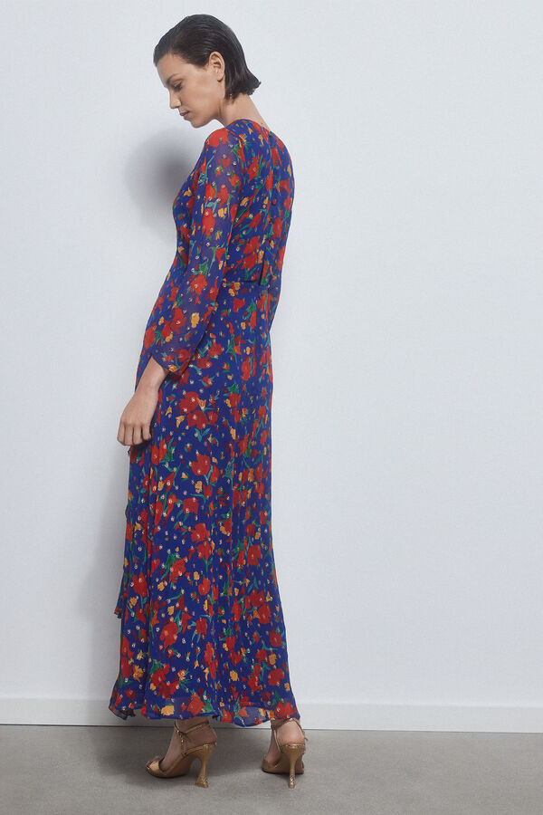 Pedro del Hierro Vestido estampado lurex Turquesa