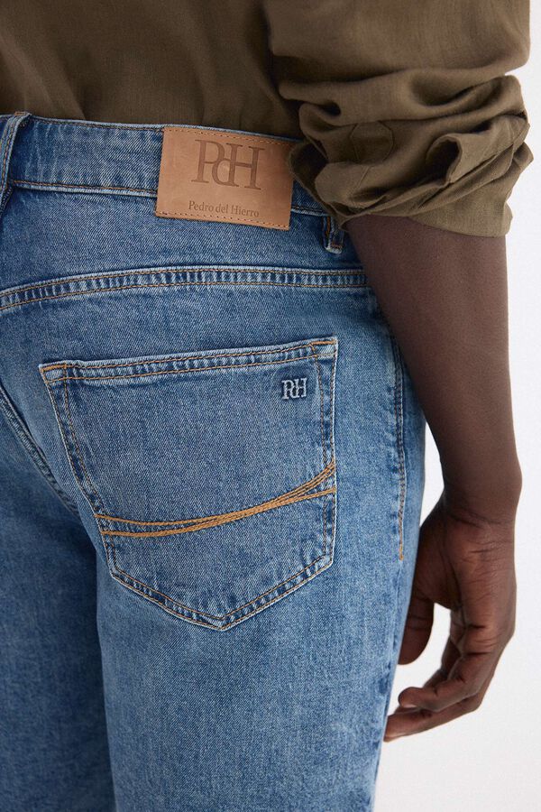 Pedro del Hierro Bermuda regular em denim Azul