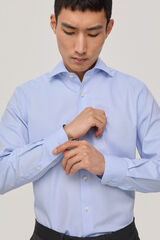 Pedro del Hierro Camisa vestir non iron y antimanchas lisa classic fit Azul