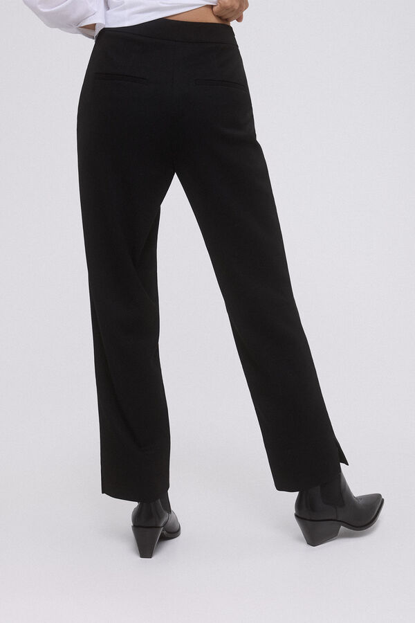 Pedro del Hierro Pantal&oacute;n recto trabilla Negro