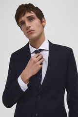 Pedro del Hierro Americana de traje tejido ojo de perdiz Azul