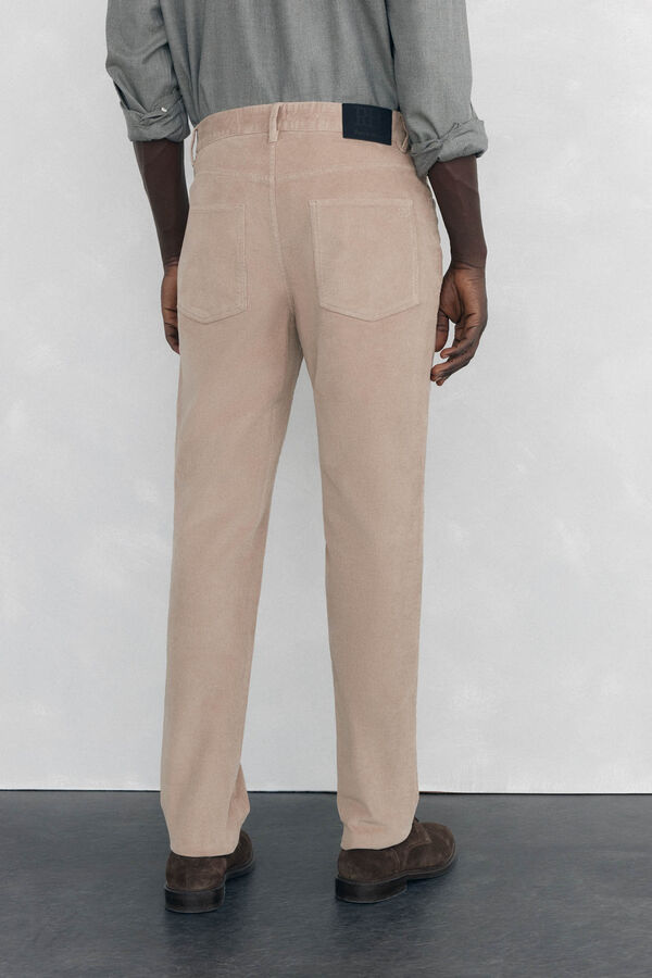 Pedro del Hierro Pantal&oacute;n 5 bolsillos pana slim fit Beige