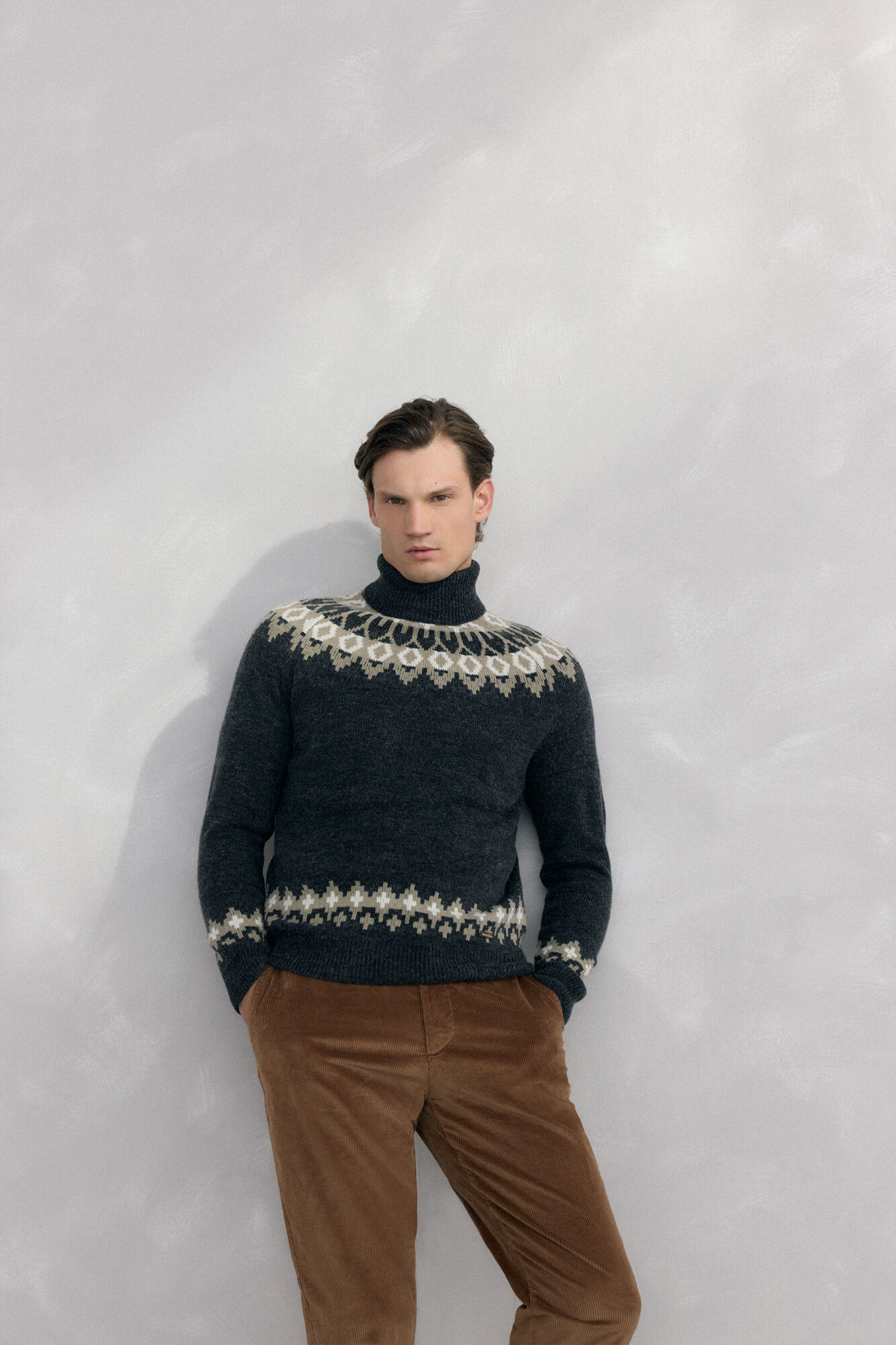 Pedro del Hierro Jersey navidad con lana y alpaca cuello alto