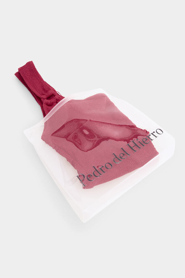 Pedro del Hierro Fato de banho em tecido texturizado Rosa