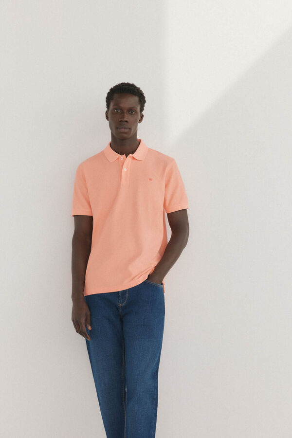 Pedro del Hierro Polo b&aacute;sico piqu&eacute; Laranja