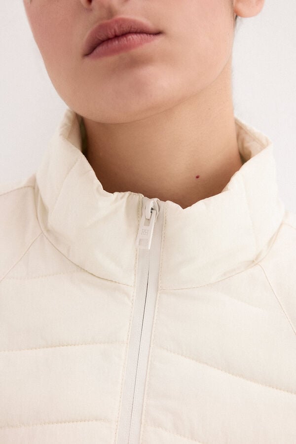 Pedro del Hierro Parka combinada cintada Beige