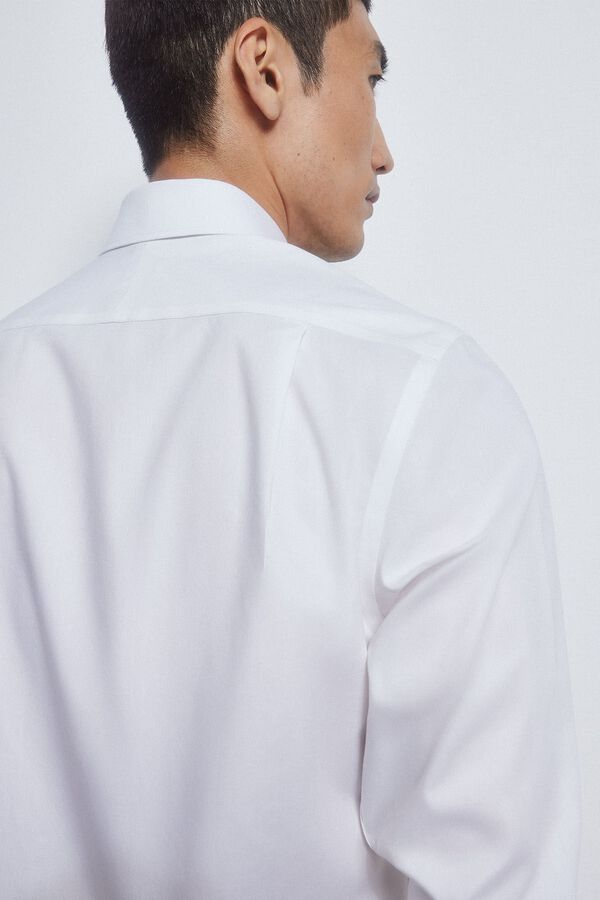 Pedro del Hierro camisa gémeos lisa non iron + antimanchas Branco