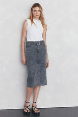 Pedro del Hierro Falda vaquera gris Gris