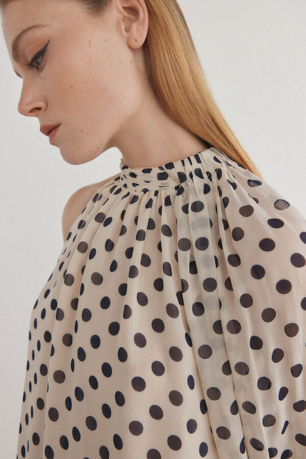 Pedro del Hierro Blusa fluida asim&eacute;trica Azul