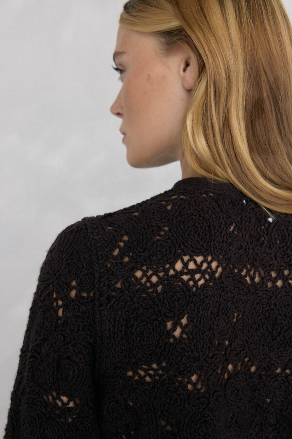 Pedro del Hierro Casaco de malha de crochet Marrom