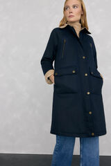 Pedro del Hierro Parka larga encerada Azul