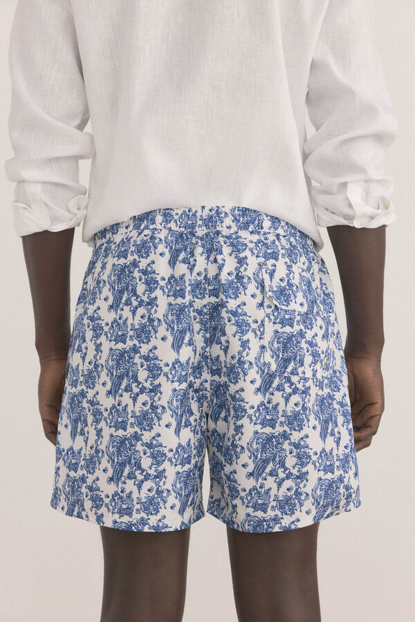 Pedro del Hierro Ba&ntilde;ador estampado floral Azul