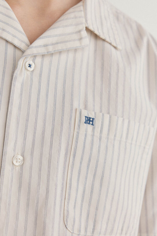 Pedro del Hierro Camisa rayas manga corta Azul