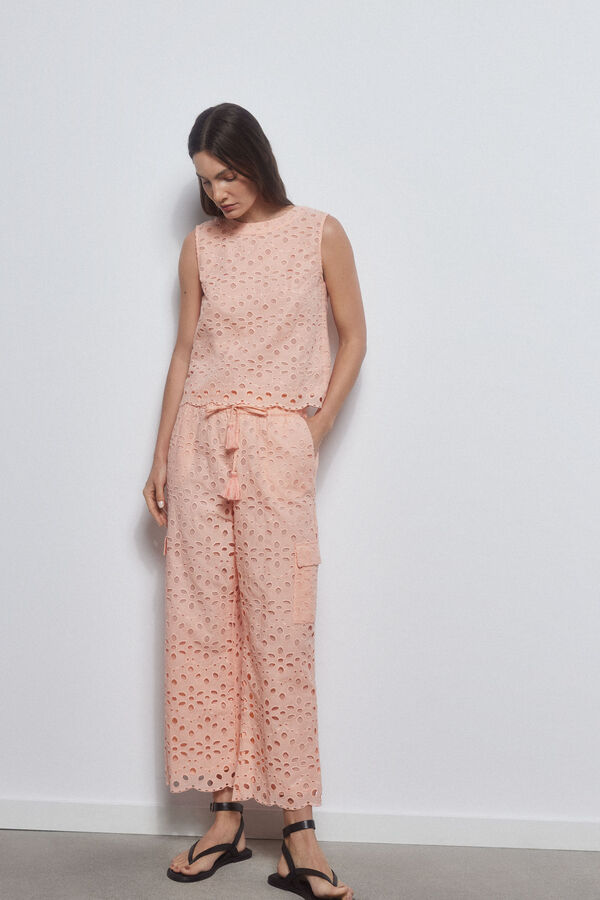 Pedro del Hierro Top crop sin mangas Rosa