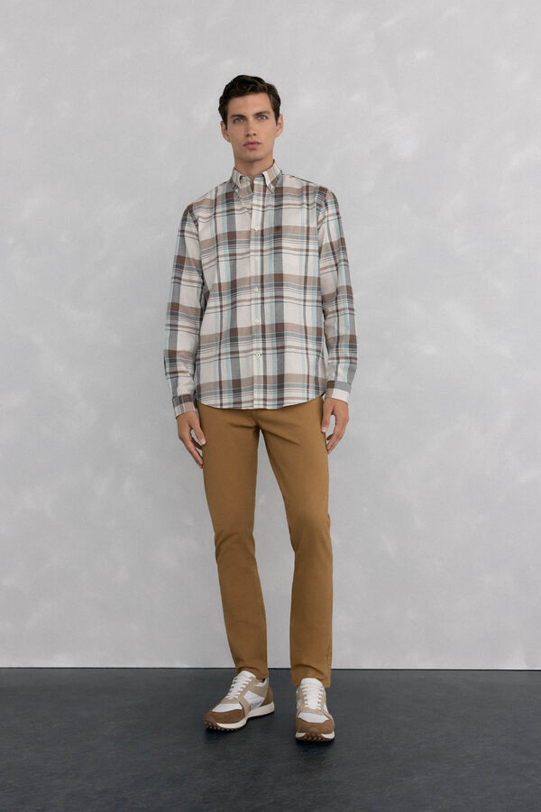 Pedro del Hierro Sarja xadrez suave Beige
