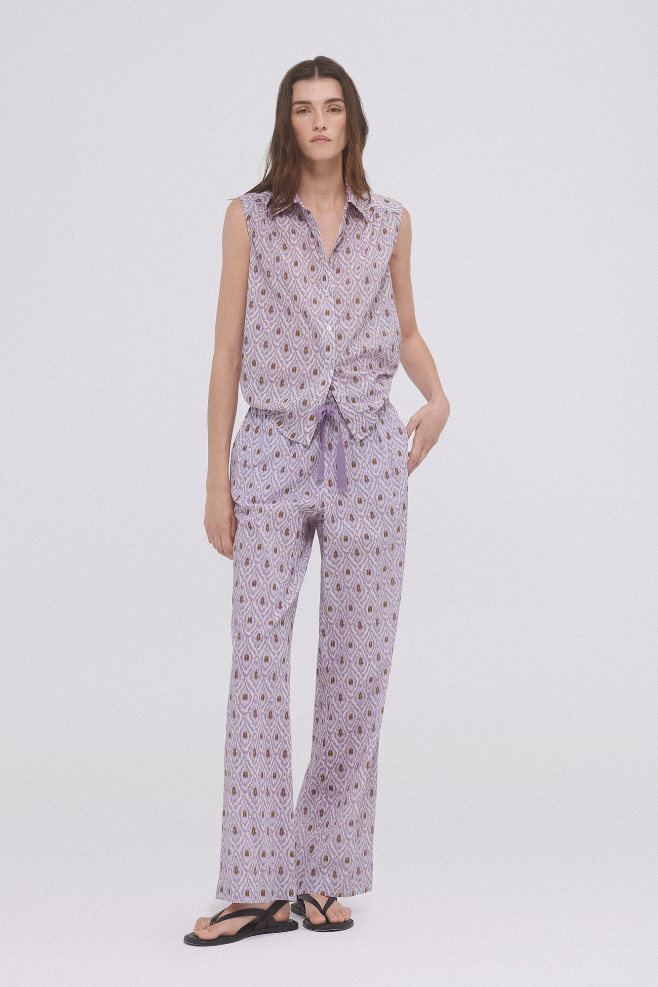 Pedro del Hierro Pantal&oacute;n estampado recto