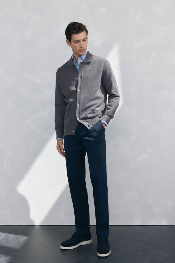 Pedro del Hierro Pantal&oacute;n premium chino regular fit Azul
