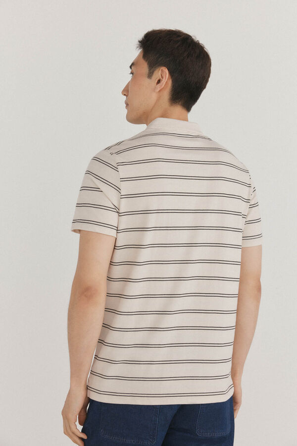 Pedro del Hierro Polo &agrave;s riscas Beige