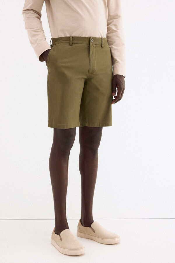 Pedro del Hierro Bermuda chino regular Verde
