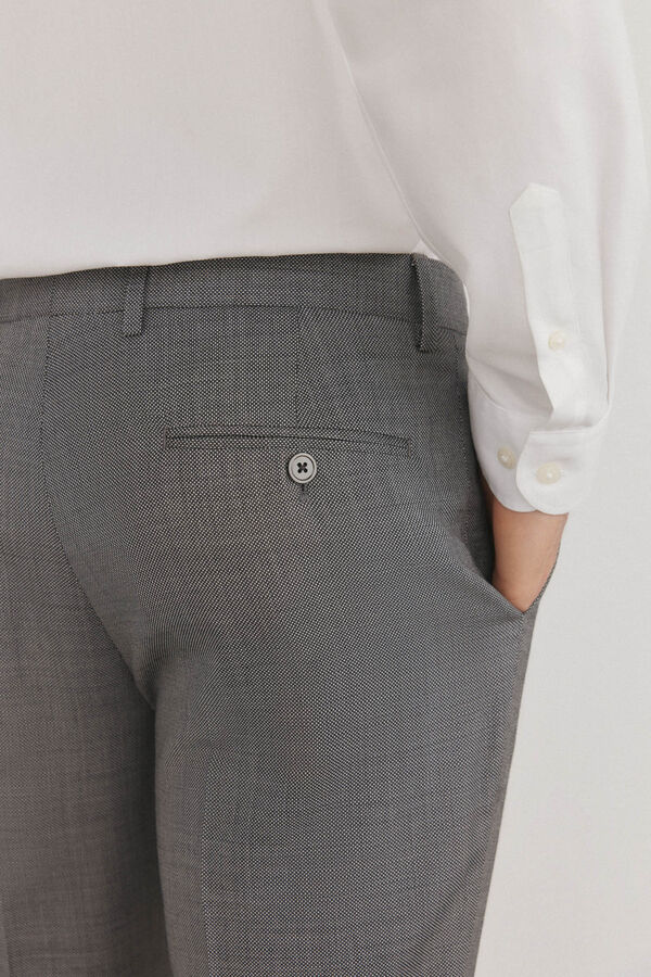 Pedro del Hierro Cal&ccedil;as estilo olho de p&aacute;ssaro, com modelagem slim fit e biel&aacute;stica Cizento