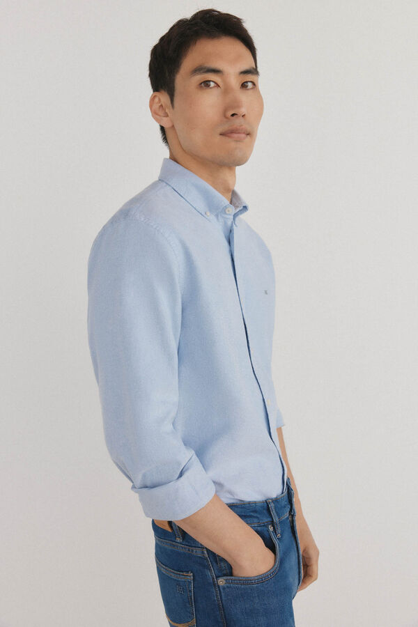 Pedro del Hierro Camisa iconic oxford liso Azul