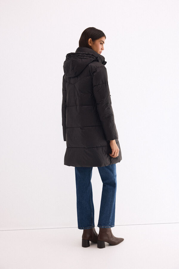 Pedro del Hierro Parka acolchoada com capuz Preto