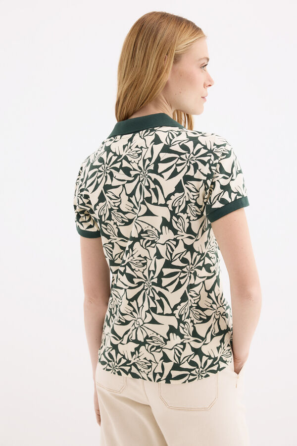 Pedro del Hierro Polo de manga curta estampado Verde